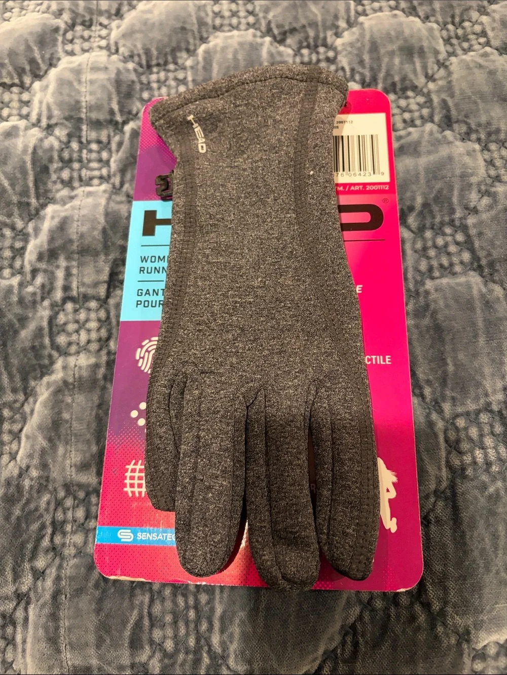 Head Women's Dark Gray Touchscreen Running Gloves